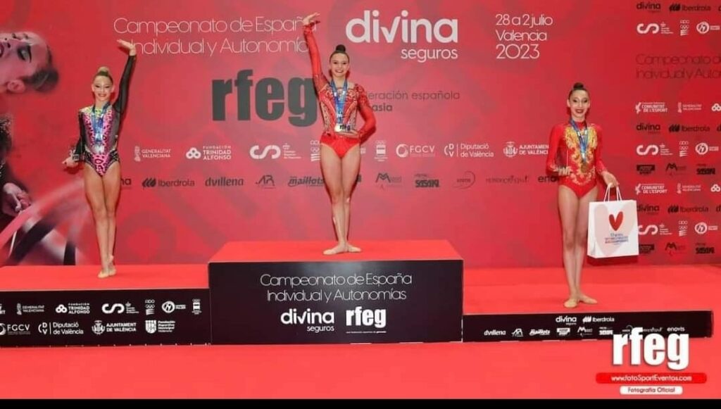 Alejandra Ortuño tercera de España en gimnasia rítmica