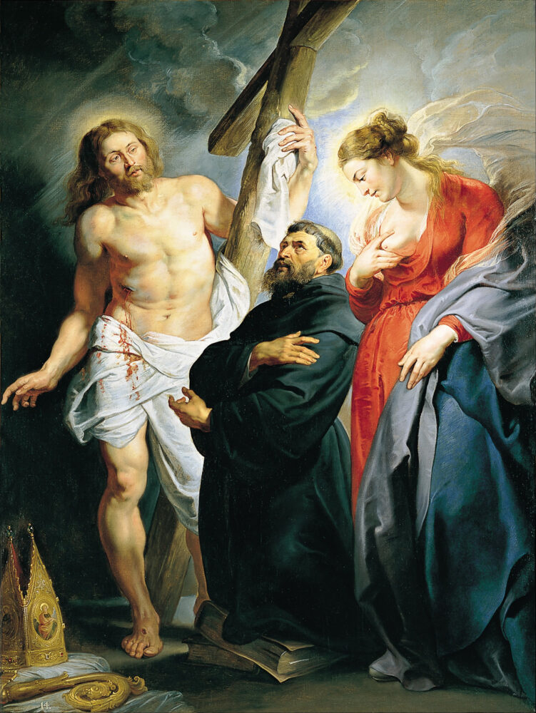San Agustín entre Cristo y la Virgen, de Pedro Pablo Rubens