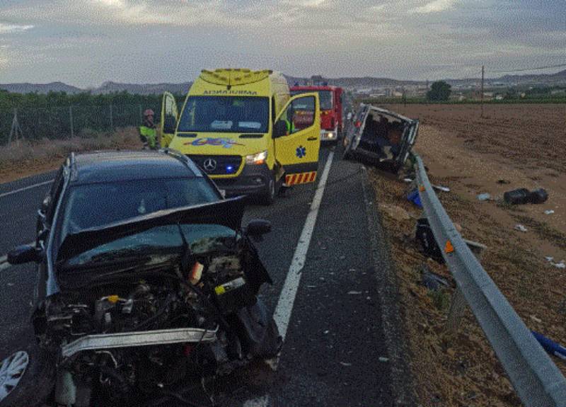 seis heridos accidente múltiple n344