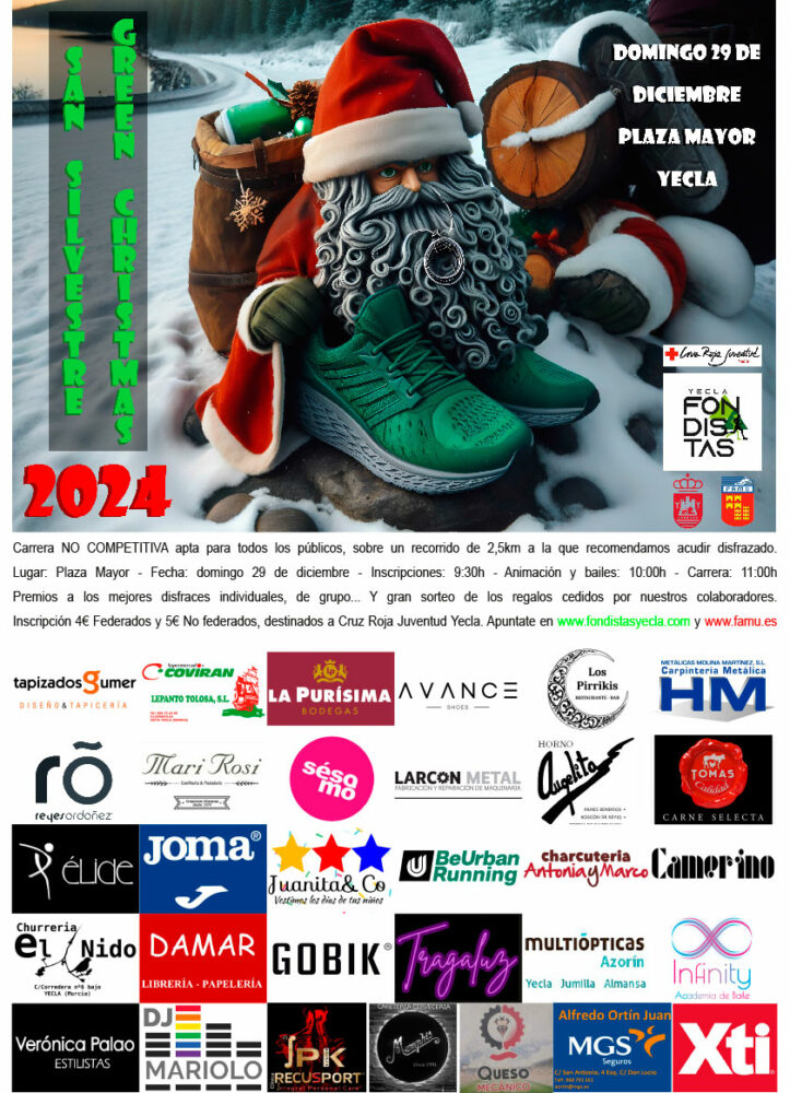 cartel san silvestre yecla green christmas 2024