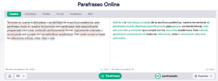 parafrasear online