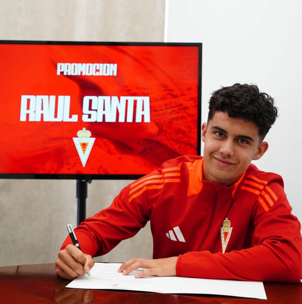 Raúl López con el Real Murcia