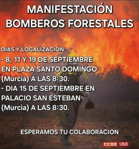 manifestación bomberos forestales