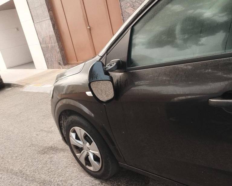 destrozos en la subida al santuario