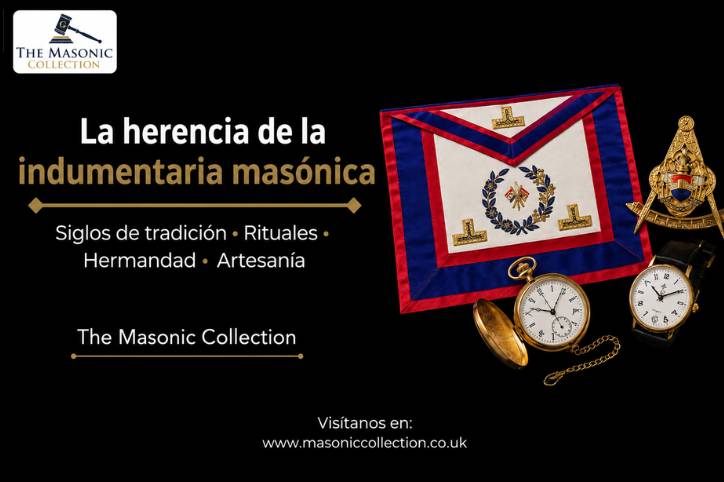 Indumentaria masónica premium y artículos ceremoniales que representan la artesanía y la tradición de la Francmasonería.
