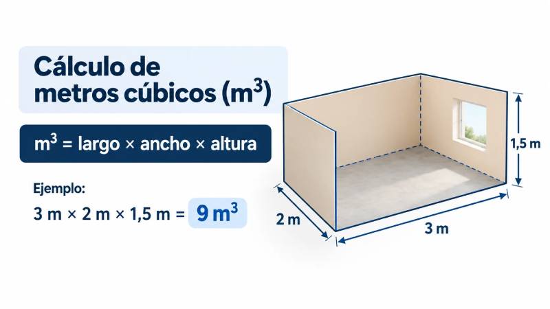metros cúbicos
