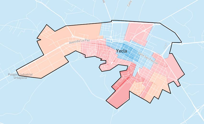 mapa voto yecla