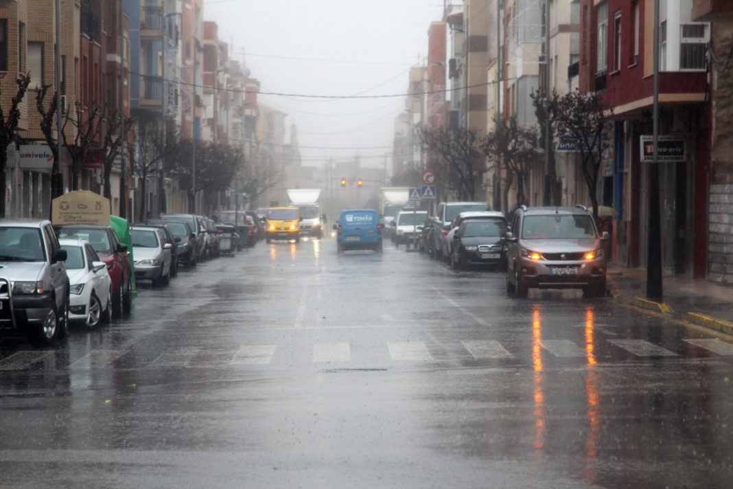 lluvia, calles, coches, lluvias de marzo