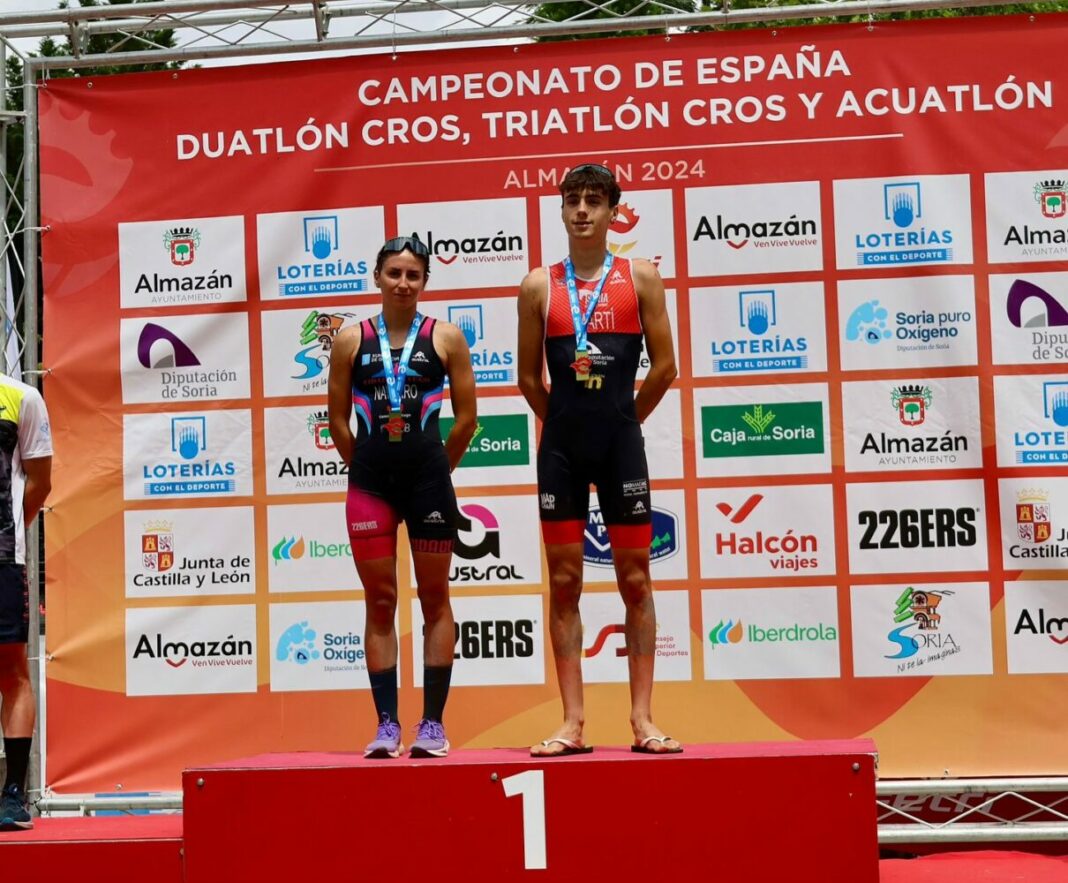 Isabel María Navarro volvió a lo más alto del podium en #fetrialmazán proclamándose Campeona de España de Duatlón Cros sub23.