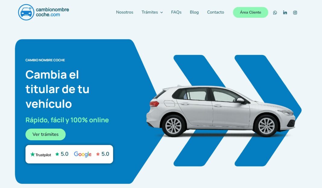 el cambio de nombre del coche sin salir de casa