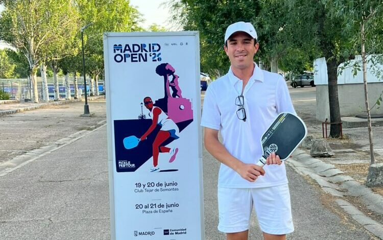 David Martínez, que volvió a demostrar su gran nivel competitivo en la modalidad de pickleball.